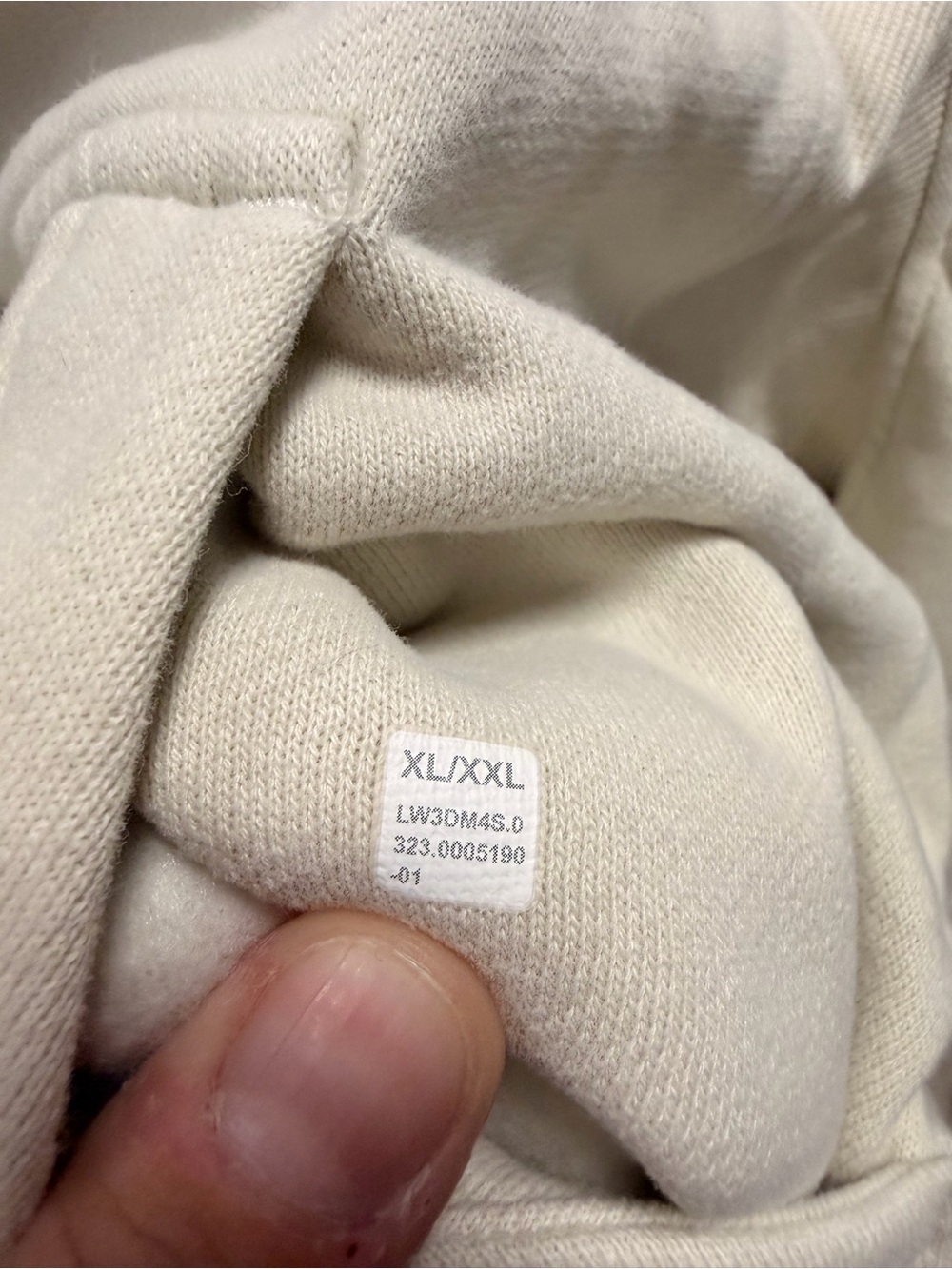 Lululemon Scuba Oversized Half-Zip Hoodie - XL/XXL - Bone (First Release) - Picture 2 of 5